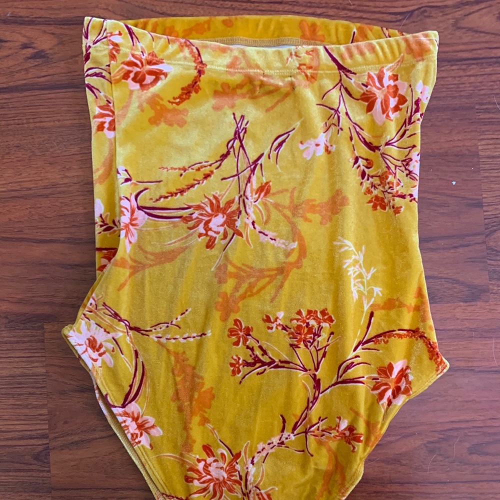 Velvet Floral Bodysuit